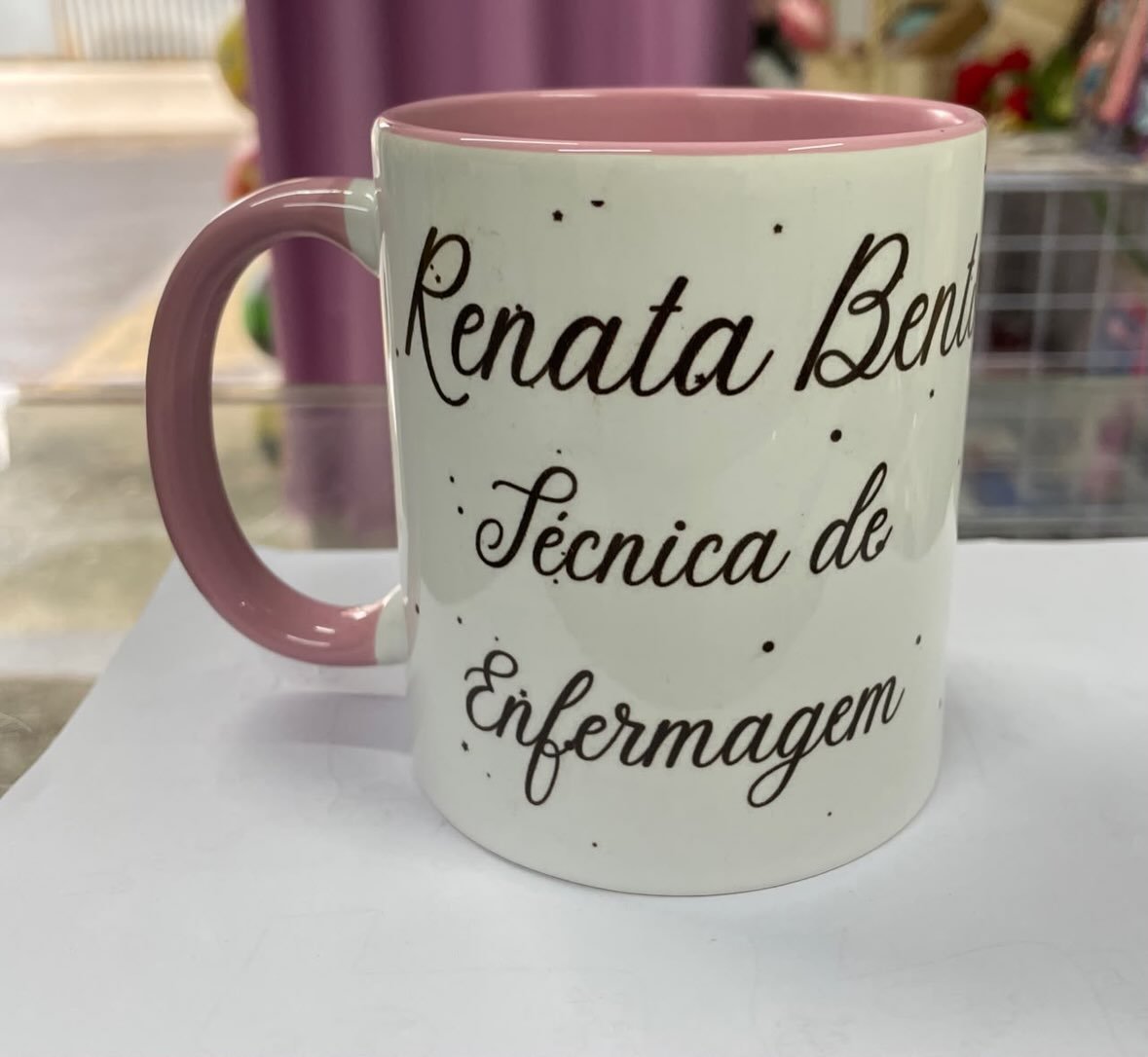 Caneca personalizada com nome para formatura de técnica em enfermagem